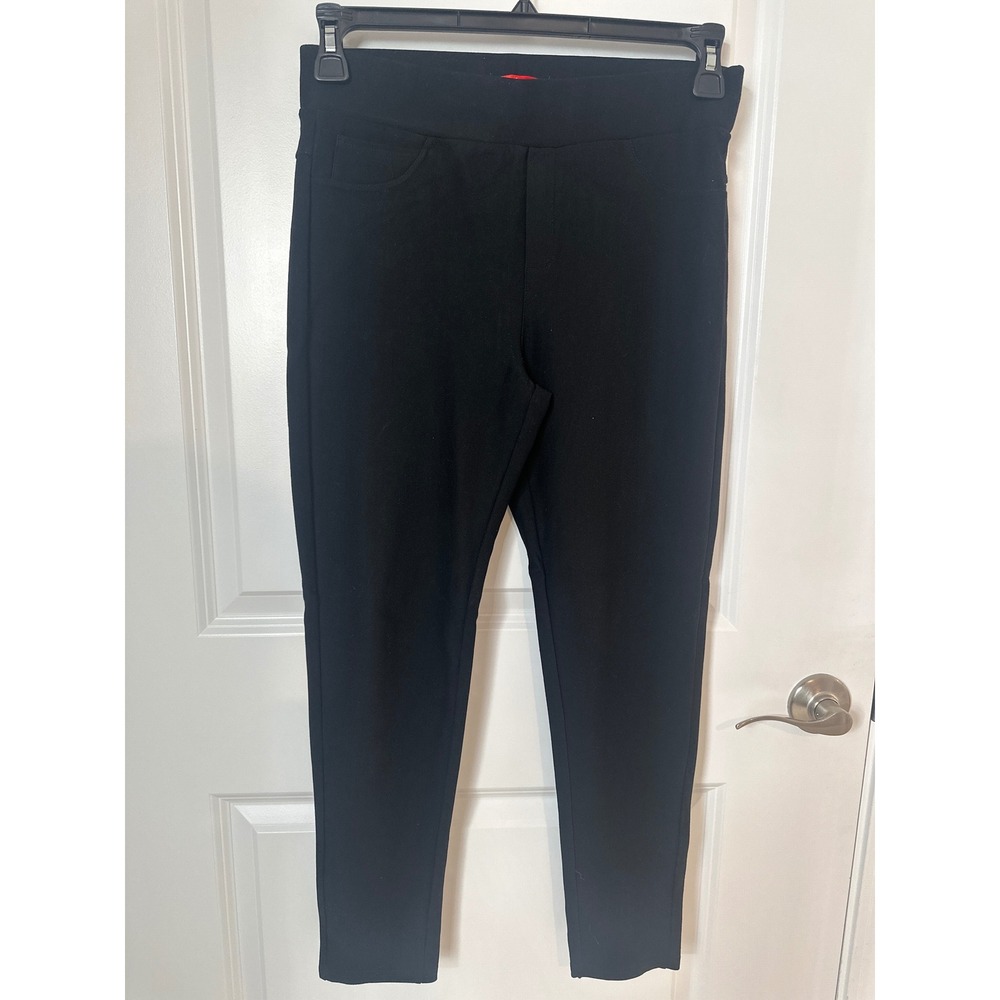 Maze Collection Black Pull On Pants Womens PL Petite Large Slim Leg Trousers